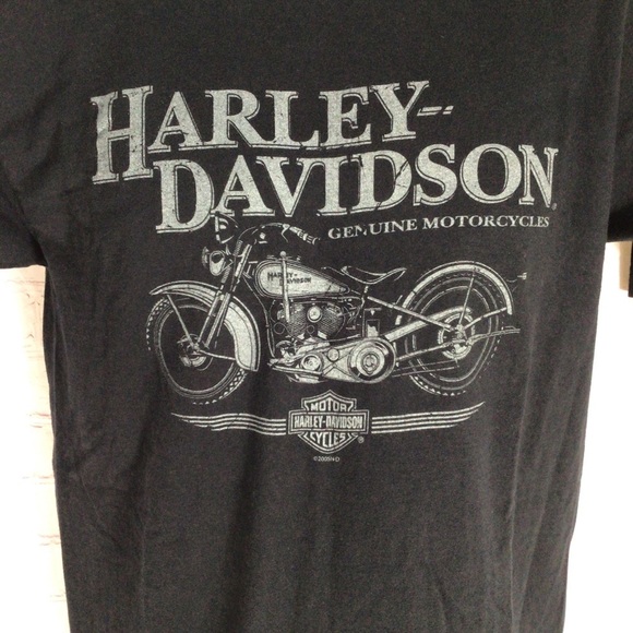 Harley-Davidson Custom Motorcycles Black Short Sleeve Shirt - Size Medium - Picture 2 of 7